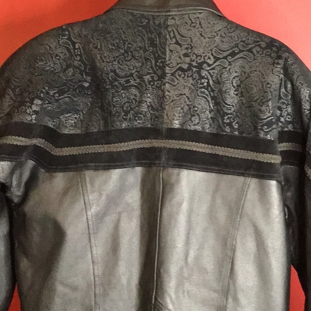 Long Leather and Suede Coat Size XXL - Picture 7 of 7